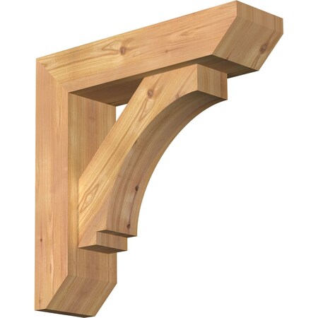 Ekena Millwork Imperial Slat Smooth Bracket w/ Offset Brace, Western Red Cedar, 5 1/2"W x 20"D x 20"H BKT0604X20X20IMP06SWR